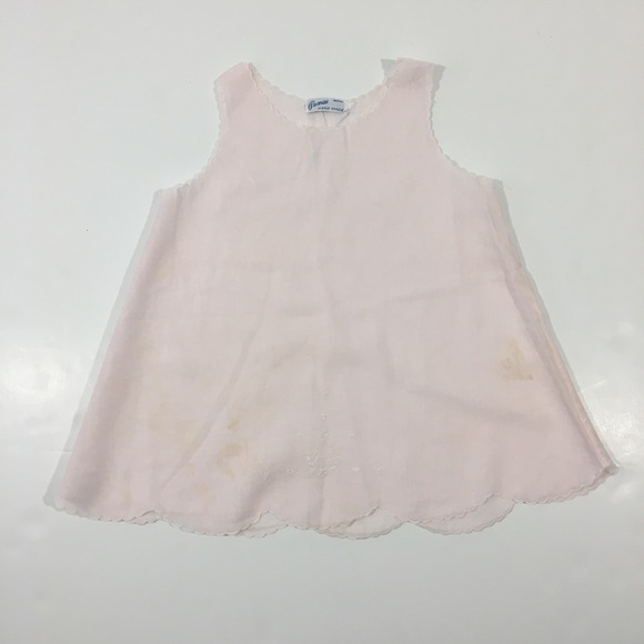 Antique Pink Baby Slip Embroidered 3 6 Months - Picture 1 of 6